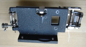 Back of the film gate mounting plate on the EH film gate